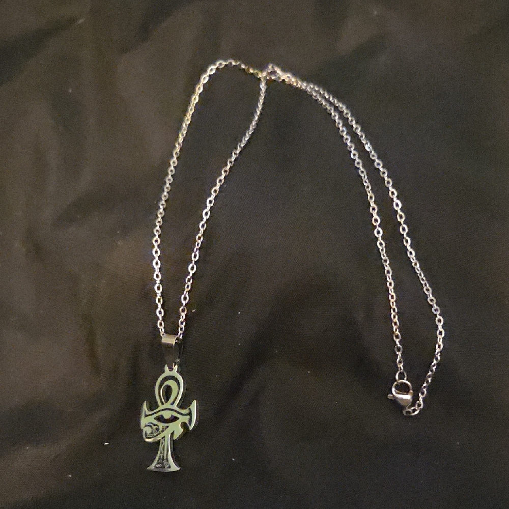 Silver Ankh Pendant Necklace